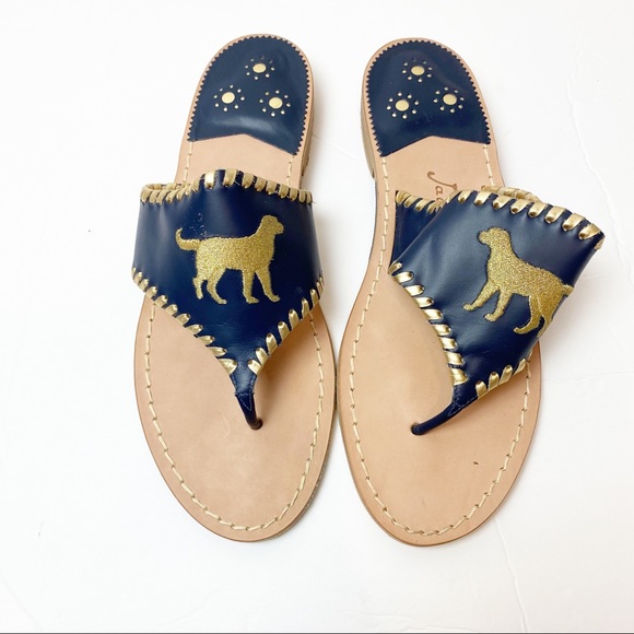 Jack Rogers | Shoes | Jack Rogers Special Edition Buddy Labrador Retriever  Dog Embroidered Sandals | Poshmark
